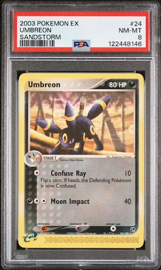Umbreon Sandstorm English 2003 #024/100 Nm-mt 8 Pokemon Graded Card