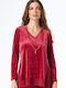 Damen Bluse Bordeaux
