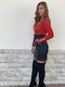 Damen Pullover Red