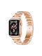 Metallisches Tragbare Bänder Rose Gold Grün Für Apple Watch 38 40 41 S10 42mm