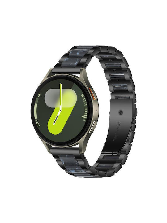 Metallisches Tragbare Bänder Uhrenarmband Harz Samsung Galaxy Watch 7 6 5 FE Schwarz Blau