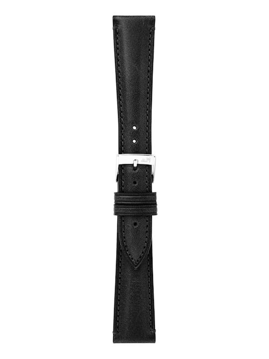 Morellato Leather Strap Black 20mm