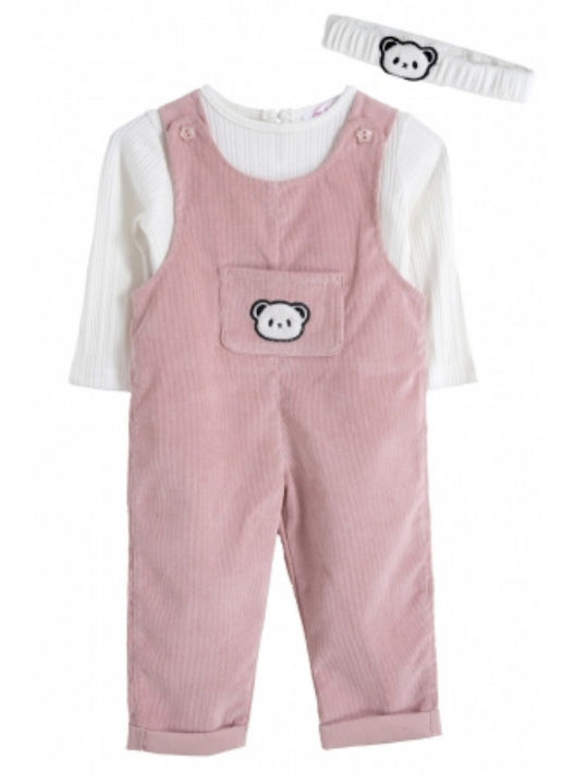 Set Winter 2pcs White-pink