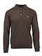 Men's Long Sleeve Polo Shirt Hermes Brown
