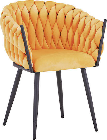 Armchairs Dining Room Vivian 61x55x80cm 2pcs Yellow