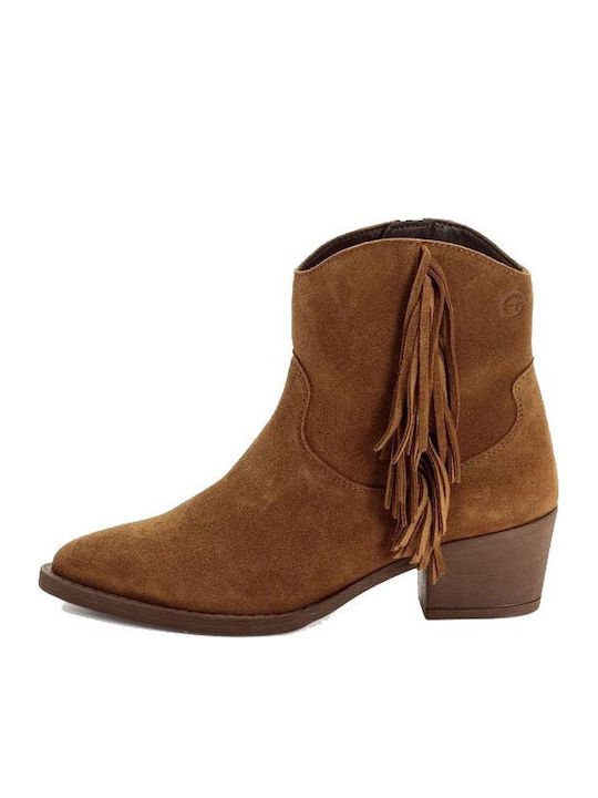 Leder Stiefeletten Damen Braun
