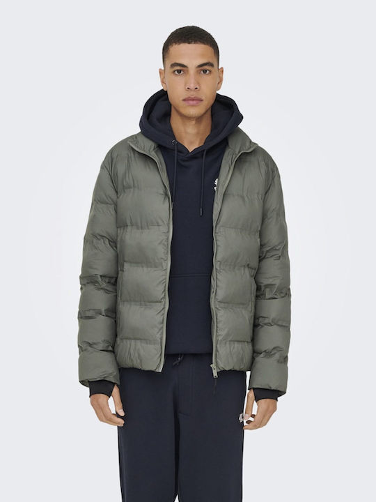 Only & Sons Jacket Puffer Windproof Olive
