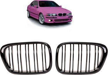 Mtuning Sports Grill Double Ribs Gloss Black Bmw 5 E39 1995-2003