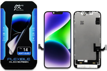 O ecran OLED Soft cu Mecanism Tactil pentru iPhone 14 (Negru)
