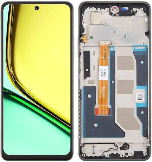 Screen with Touch Mechanism and Frame for Realme C67 4G (RMX3890) (Black)