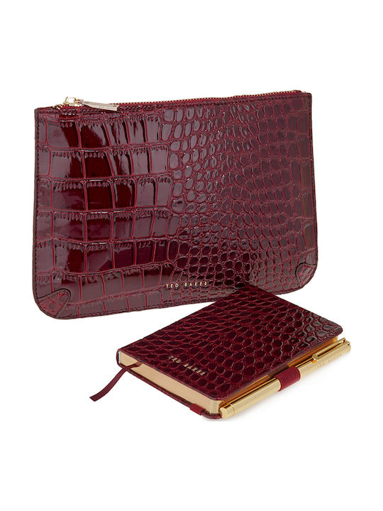 Ted Baker Audrry Croc Effect Klein Damen Geldbörse Klassisch Burgundisch Ted Baker Audrry Croc Effect Klein Damen Geldbörse Klassisch Burgundisch