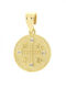 Kontopoulos Pendant Kids Talisman Double Sided Konstantinato made of Gold 9K KN67IG