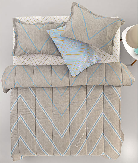 Guy Laroche Σετ Πάπλωμα Υπέρδιπλο με Γέμιση Microfiber 220x240εκ. Canyon Beige 3τμχ 530 GSM
