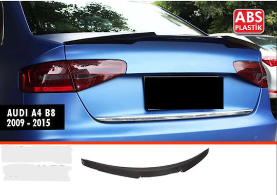 Car Rear Spoiler Trunk Black Glossy Plastic Audi A4 B8 2009-2015