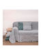 Anna Riska 1455 Sesselüberwurf Zwei Seiten Chenille 180x150cm Grau