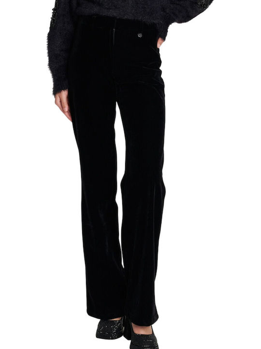 Damen Stoff Hose Black