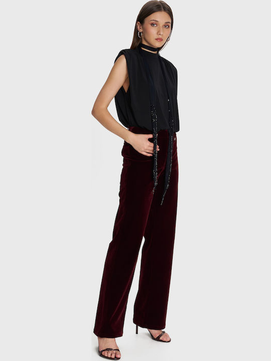 ALE - The Non Usual Casual Damen Stoff Hose Red