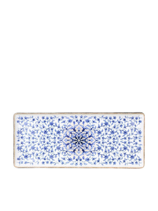 Kutahya Porselen Serving Platter Rectangular made of Porcelain Multicolored 35x15cm