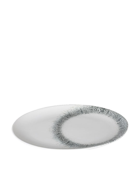 Kutahya Porselen Serving Platter Oval made of Porcelain Black 32x19cm