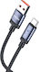 Kakusiga Braided USB 2.0 Cablu USB-C bărbătesc - USB-A Negru 1.2m (KALKSC972B)
