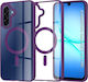 Techsuit Umschlag Rückseite Silikon Lila (Galaxy A17Oppo A17)