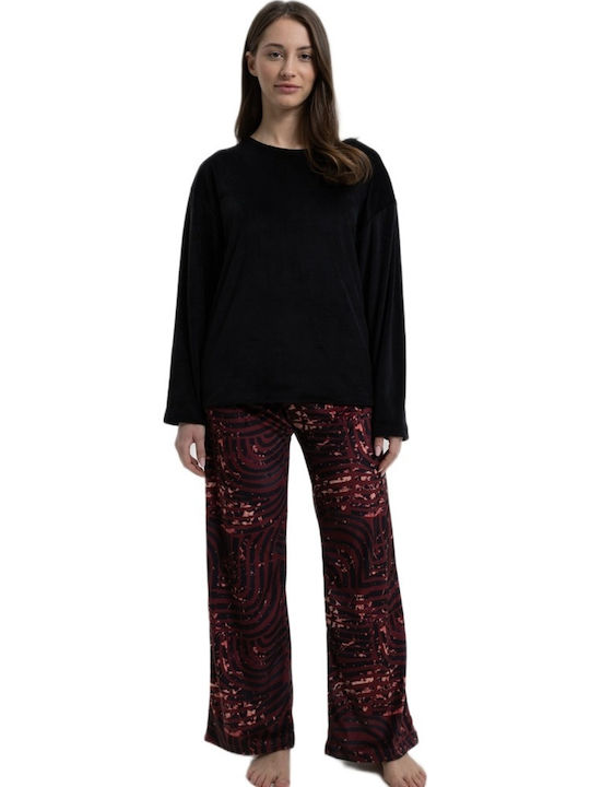 Giota Winter Women's Pyjama Set Black
