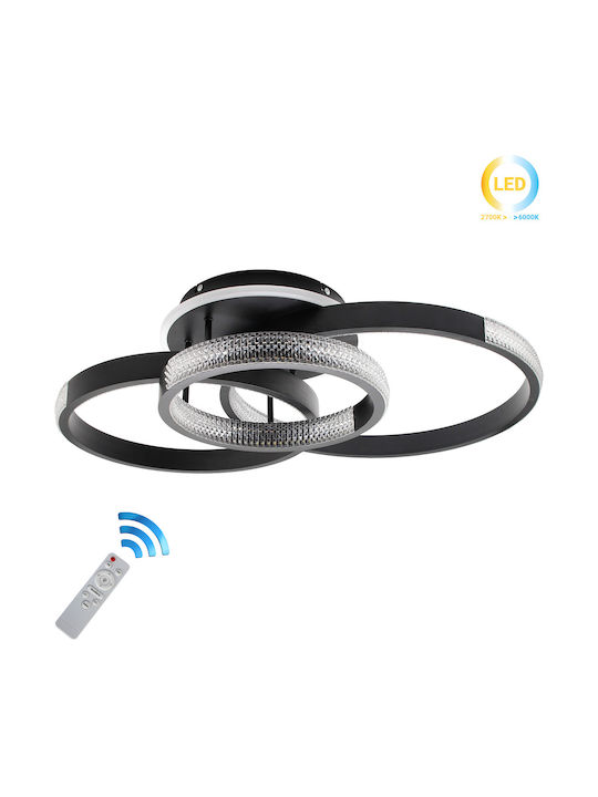 Keskor Deckenleuchte 75cm Schwarz mit Integrierter LED