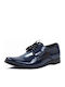 Boys Patent Leather Moccasins Blue