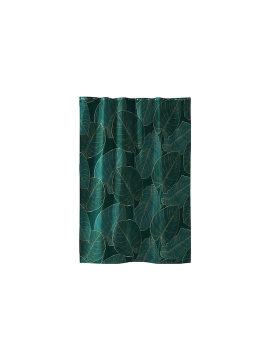 PanOikos Lisc Shower Curtain Fabric 180x200cm Green