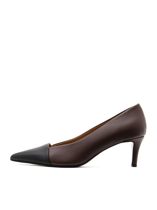 Kalogirou Leder Pumps mit hohem Absatz Braun