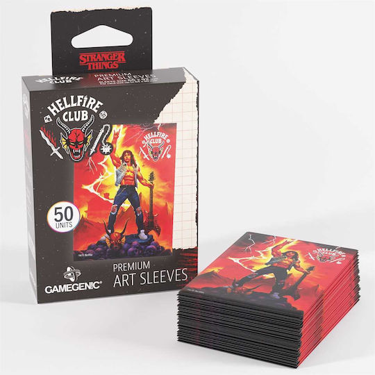 stranger things card sleeves These high – quality matte full color printed and oficially licensed.Hellfire Club Art Sleeves are a must – have accessory for every fanof the Stranger Things series Card Sleeves Gamegenic Stranger Things