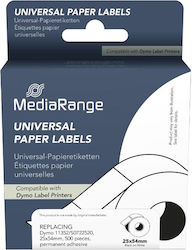 MediaRange 500 Self-Adhesive Label Rolls for Label Printer 25x54mm 1pcs MediaRange 500 Self-Adhesive Label Rolls for Label Printer 25x54mm 1pcs