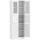 HomCom Badezimmerschrank B60xT30xH170cm Weiß