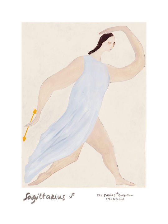Πόστερ Sagittarius Sofia Lind Μπεζ Γαλάζιο 50 X 70 Cm Poster Club