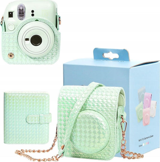 Loveinstant Set 2in1 Kameratasche Fuji Instax Mini 12+ Album 64 Bilder Grüne