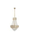 Keskor Chandelier with Crystals 8xE14 Gold 47cm 160901
