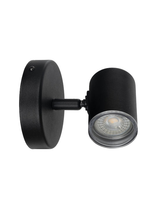 Eglo Consuma Single Spot with GU10 Socket in Bl...