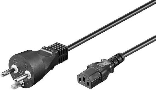 Microconnect Powercord Dk 5.0m Iec320 Black H05vv-f 3gx1mm2