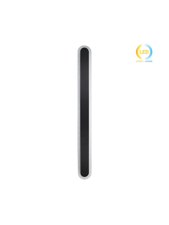 Keskor Lamp Wall LED Black 80x8x3cm Keskor Lamp Wall LED Black 80x8x3cm