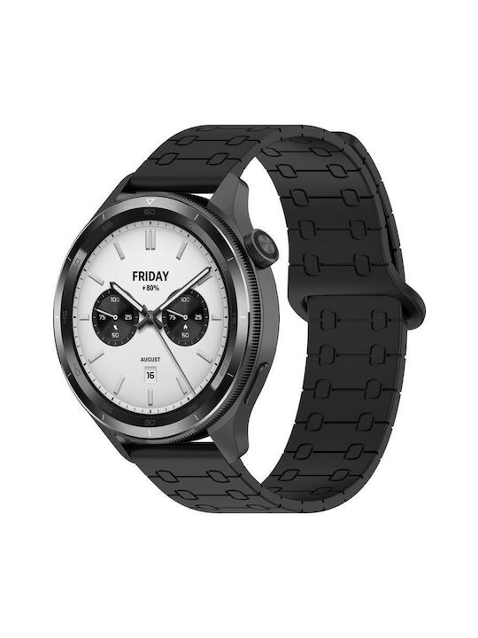 Wearable Strap Silicone Tire Strong Magnetic Power Huawei Watch GT 6 46mm GT 6 Pro Redmi Watch 5 Active Lite Black