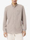 Long-sleeved Cotton Shirt Checked Sandy Brown