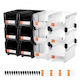 Vevor Plastic Stackable Storage Boxes 37.7 x 21.5 x 18 cm 12 Pack Plastic Containers Organization & Storage Boxes Garage Small Items Office Supplies Other Accessories Black & Transparent