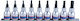 King Tony Chei tubulare cu Vârfuri Torx și Patrat de Prindere 3/8'' Set 9buc