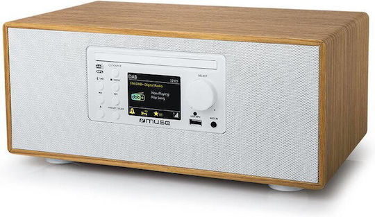 Muse CD-Mikrosystem Bluetooth FM/DAB+ Radio USB-Port M-695DBTW USB-Port Aux In Bluetooth CD-Spieler FM-Radio