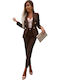 Damen Brown Anzug in Tapered Linie
