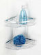 Wenko Corner Wall Mounted Bathroom Shelf Metallic Gray