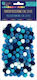 DP Craft Pom Pom Handwerk Blau Set 120Stück