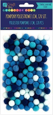 DP Craft Pom Pom Handwerk Blau Set 120Stück