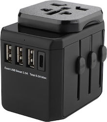 Microconnect MC-TRAVELADAPTER3 Adaptor de Priză Universal în Universal Microconnect MC-TRAVELADAPTER3 Adaptor de Priză Universal în Universal