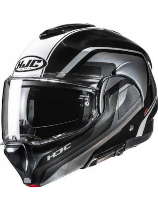 HJC F100 Reff MC21 Motorcycle Helmet Flip-Up EC...